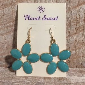 Planet Sunset Flower Earrings